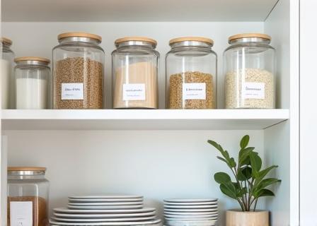 Perfectly organized kitchen on move-in day