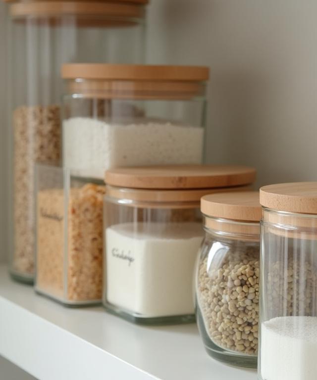 Minimalist organized shelf with high-end aesthetic